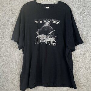 Kansas Band Tour T Shirt 2XL Black World Tour Double Sided Left overture Merch